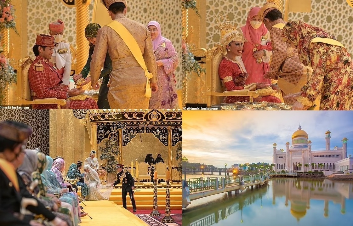 اولین عروسی سلطنتی سال؛ پنجمین دختر سلطان برونئی به خانه بخت رفت + فیلم