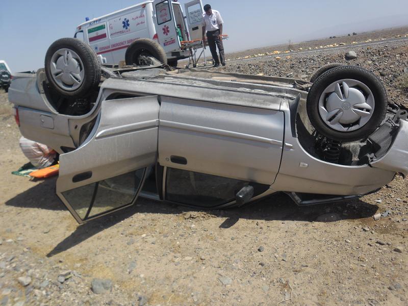 ۲ کشته و ۳ زخمی نتیجه واژگونی پراید در جاده آشتیان