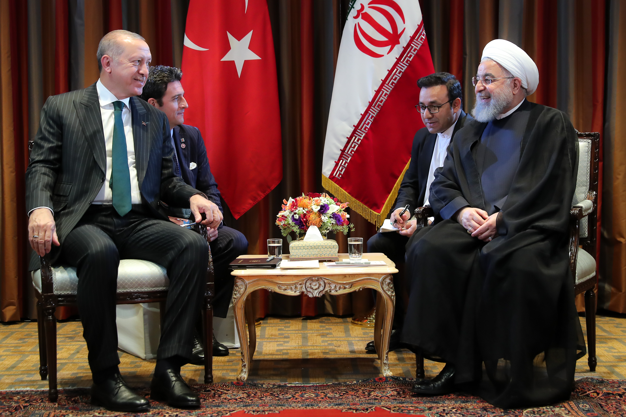 خنده روحانی و اردوغان در نیویورک +عکس