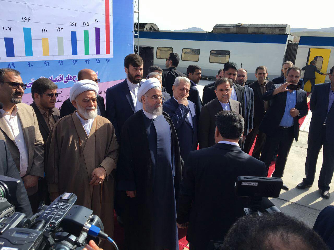 روحانی: تا پایان دولت هر ماه یک راه‌آهن افتتاح می‌شود