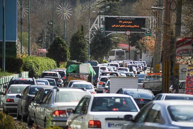 ترافیک سنگین در محورهای منتهی به شمال کشور