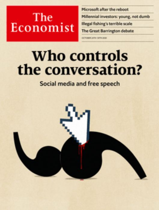 رسانه‌های اجتماعی و آزادی بیان؛ روی جلد اکونومیست