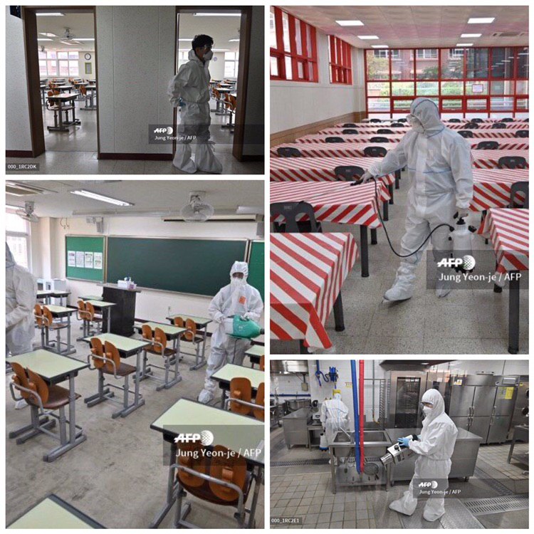 آماده سازی مدارس برای بازگشایی در هفته جاری، کره جنوبی +عکس