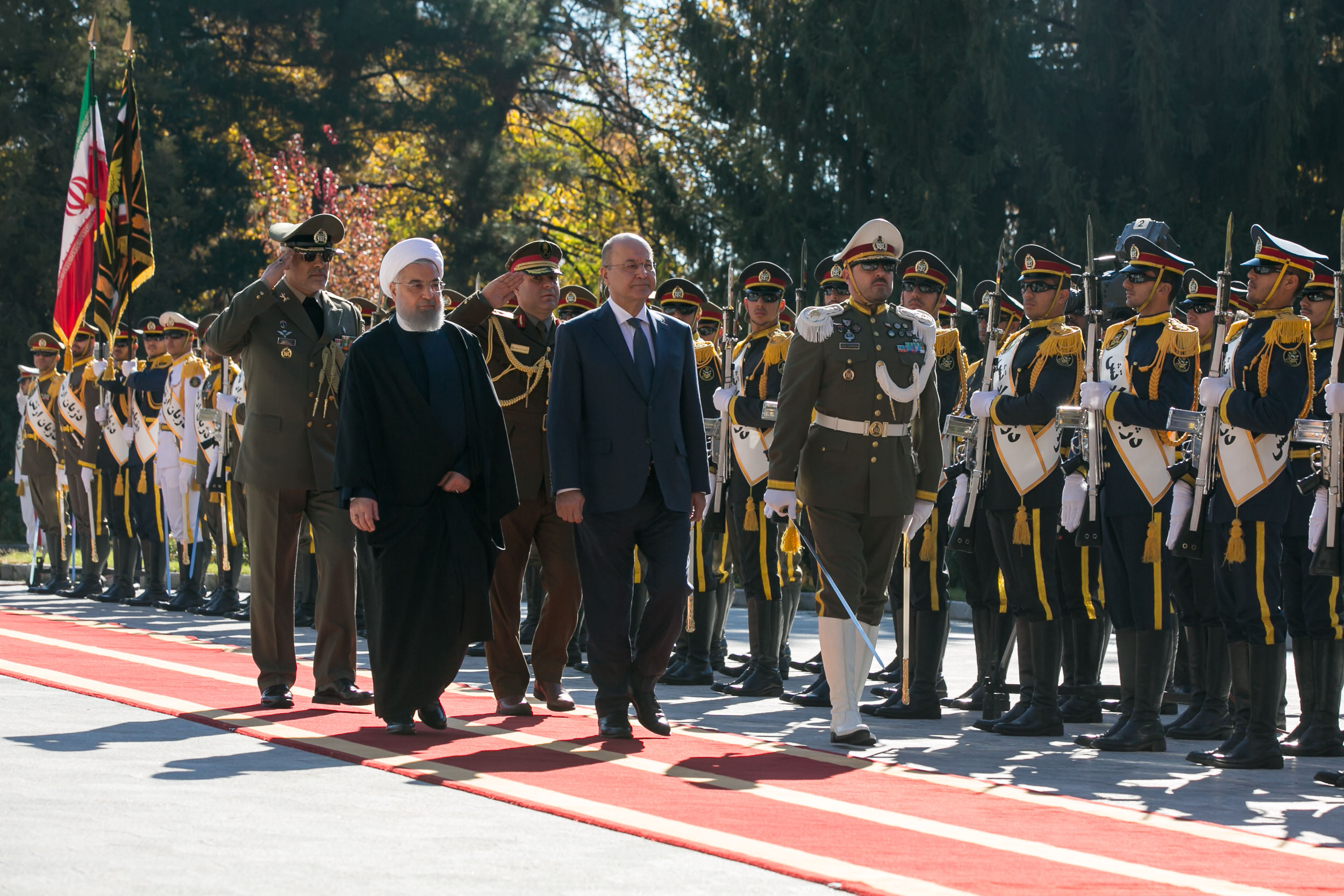 استقبال رسمی روحانی از رییس جمهور عراق