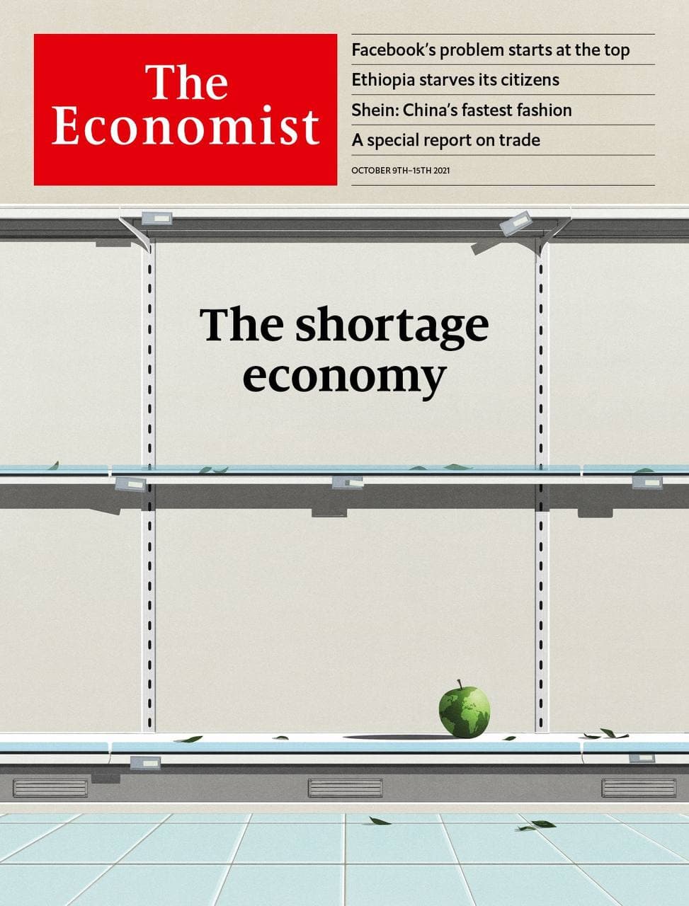 "اقتصاد کمبود" روی جلد اکونومیست