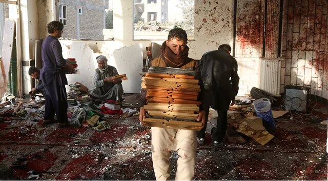 وقوع انفجار در مسجد شیعیان در قندهار افغانستان + فیلم