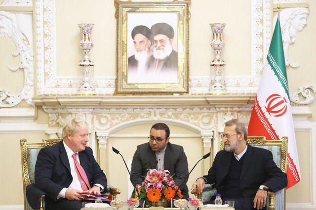 دیدار وزیر خارجه انگلیس با لاریجانی