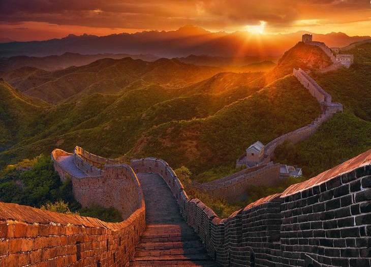 تصویری زیبا از دیوار چین
