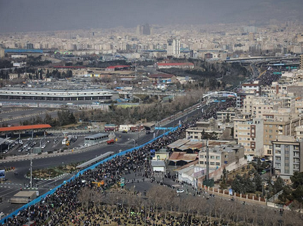 تصاویر هوایی از راهپیمایی مردم در ۲۲بهمن +عکس