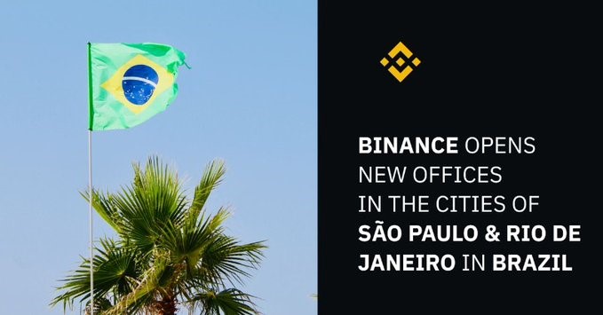 بایننس دو دفتر جدید در برزیل افتتاح می کند