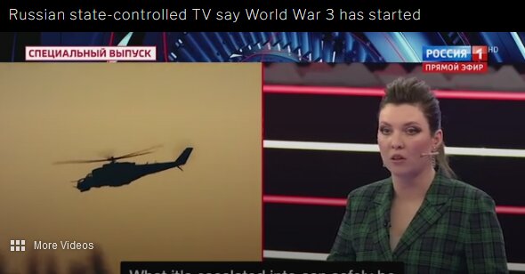 تلویزیون روسیه: جنگ جهانی سوم آغاز شد
