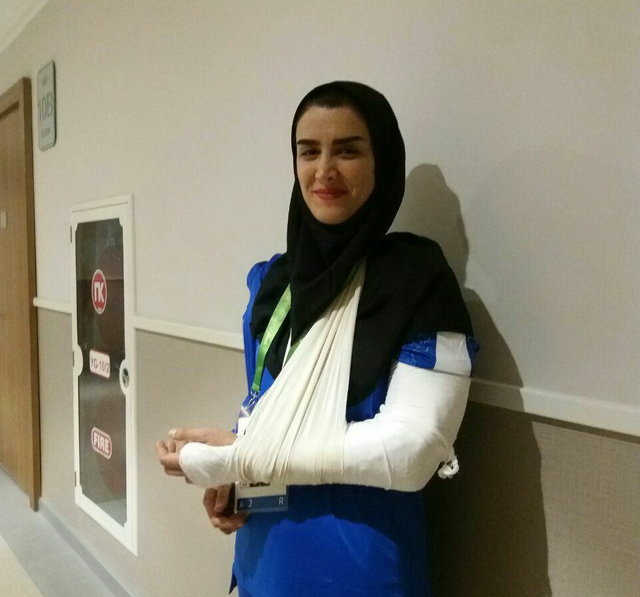 شکستگی شدید دست بانوی کشتی‌گیر ایران +عکس