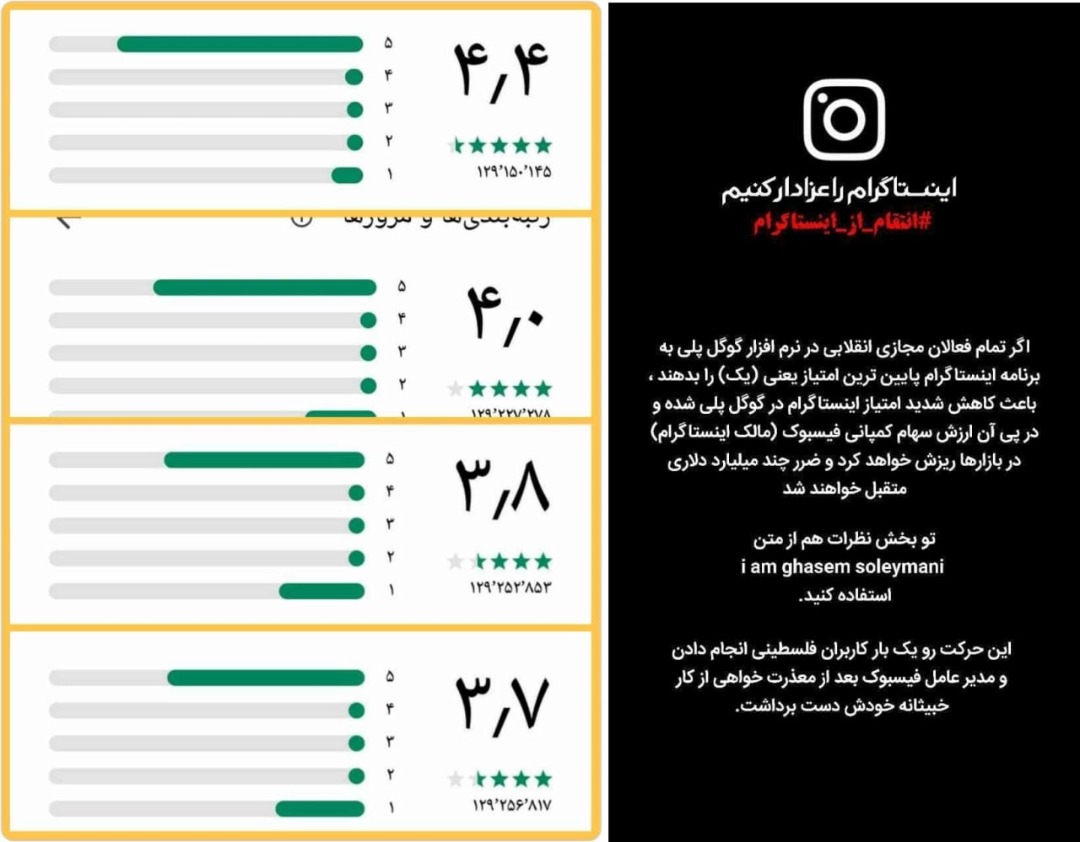 اتحاد کاربران ایرانی فیس بوک را به دردسر انداخت / اینستاگرام اعتبارش را از دست داد