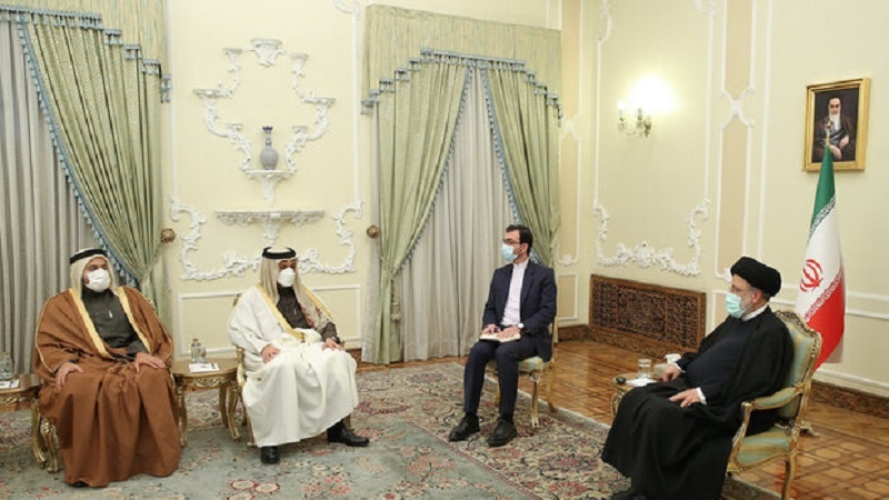 دیدار رییسی با وزیر خارجه قطر