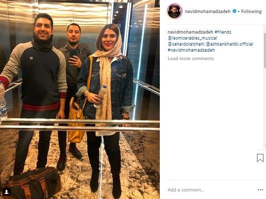 سلفی زن و مرد بازیگر در آسانسور +عکس