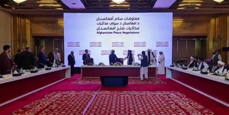 دیدار هیات‌ های مذاکره‌ کننده‌ دولت افغانستان و طالبان در قطر