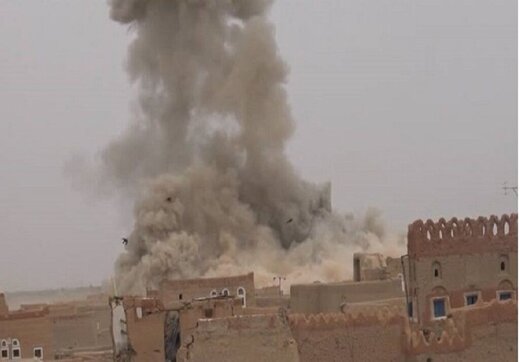 حمله هوایی ائتلاف سعودی به صنعا 