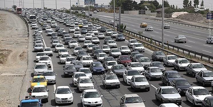 ترافیک سنگین در آزادراه‌ کرج-تهران