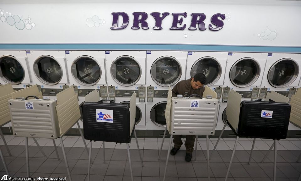 ماشین ثبت رای در انتخابات آمریکا +عکس