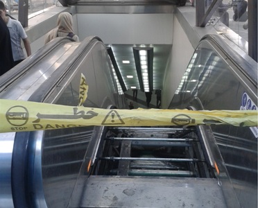 نقص فنی پله برقی مترو ۱٨ نفر را روانه بیمارستان کرد
