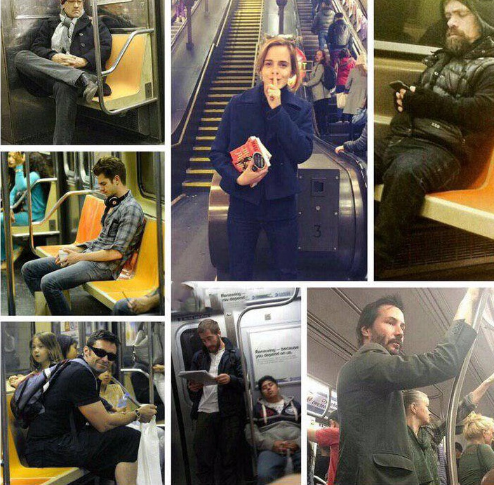 سلبریتی‌ها در مترو! +عکس