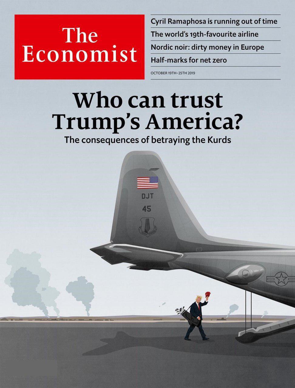 جلد نشریه «اکونومیست»؛ تبعات خیانت به کُردها