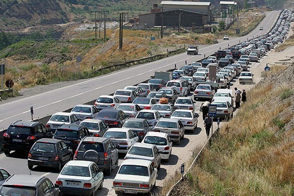  ترافیک وسایل نقلیه در محور ایلام به مهران