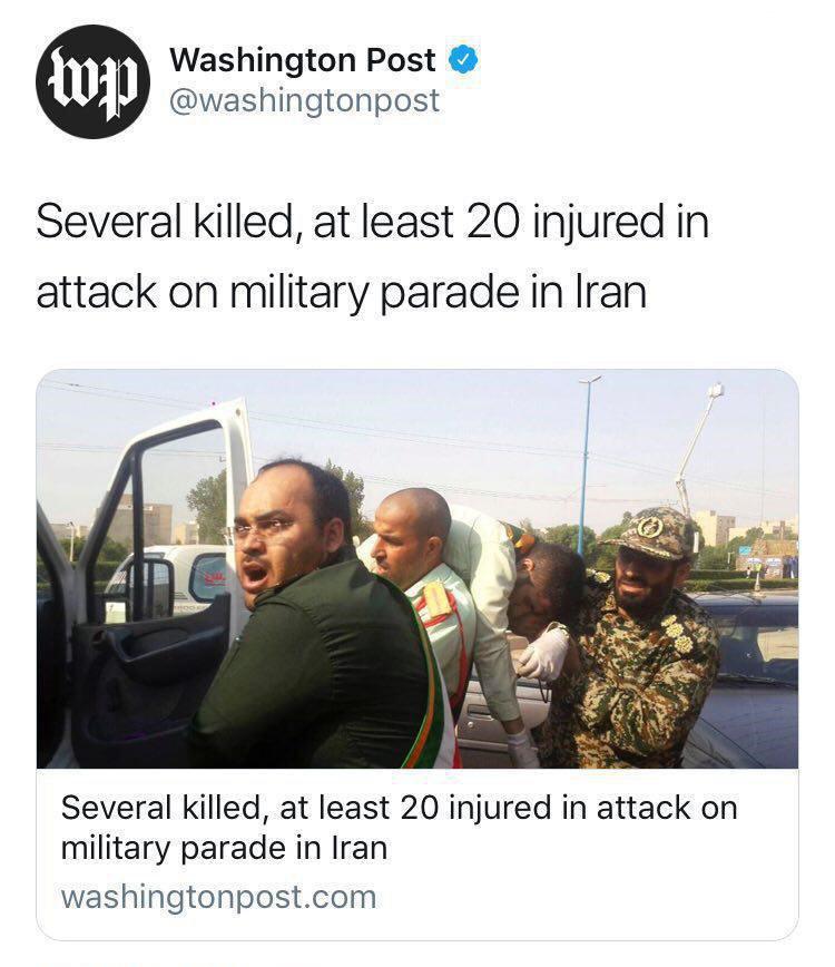 حمله تروریستی اهواز در توییتر واشنگتن پست