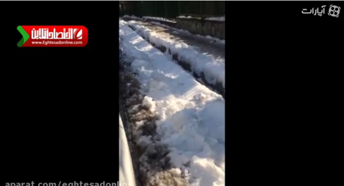 وضعیت بلوار دانشجوی ولنجک پس‌از برف +فیلم
