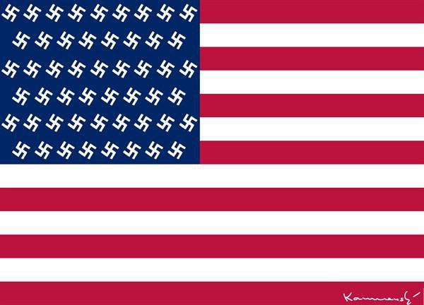 پرچم جدید امریکا بعد از انتخابات! +عکس