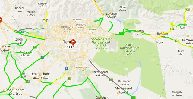 ترافیک نیمه سنگین در ورودی‌های تهران +نقشه