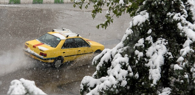 برف و باران در محورهای تهران-شمال و برخی جاده‌ها‌ی کشور