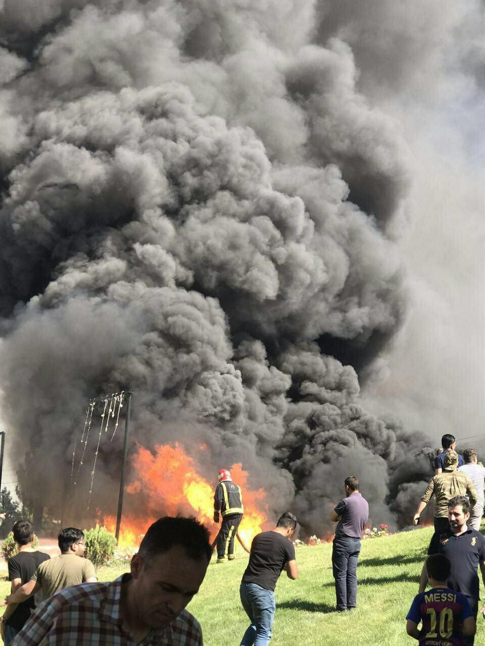 انفجار مهیب تانکر سوخت در تبریز +عکس