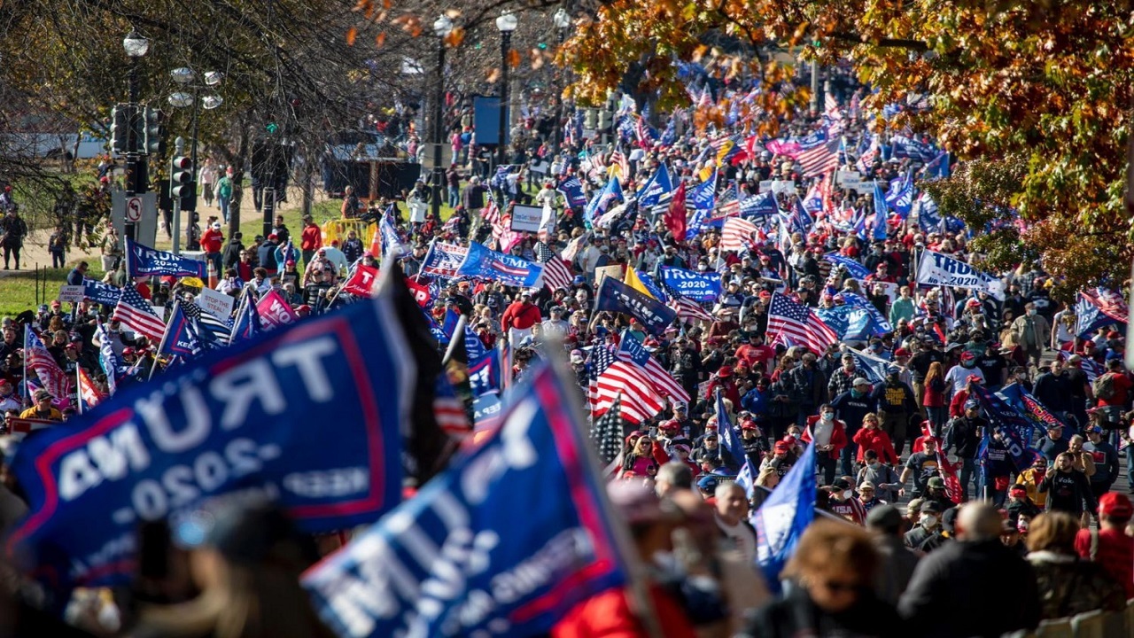 تظاهرات طرفداران ترامپ در واشنگتن