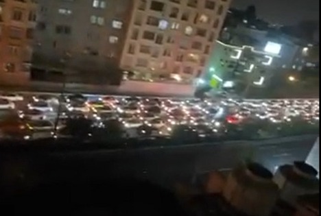 ترافیک شدید در اطراف زندان اوین + فیلم