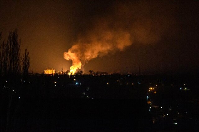 انفجارهای مهیب شب گذشته در کی یف + فیلم