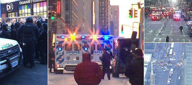 لحظه انفجار در ایستگاه اتوبوس "منهتن" نیویورک +فیلم