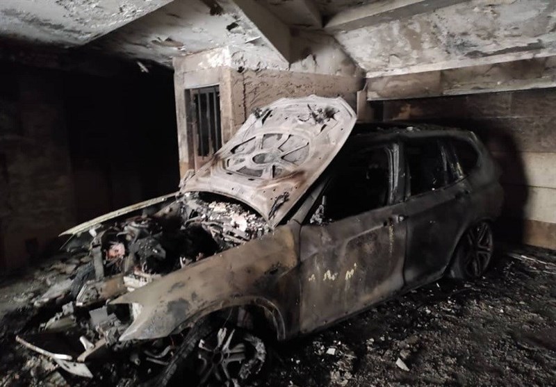 سوختن کامل BMW در آتش +عکس