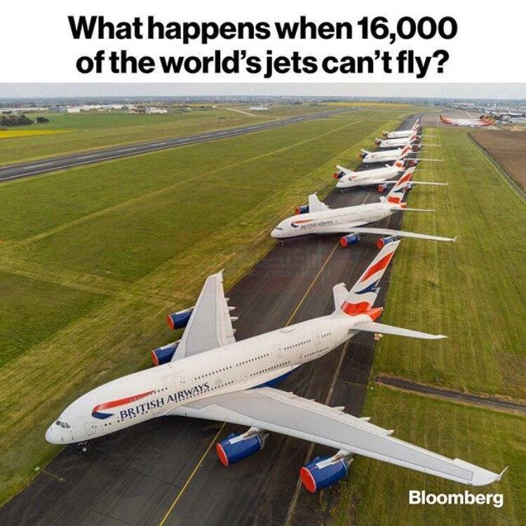 ۱۶۰۰۰ هواپیما در جهان زمین‌گیر شد