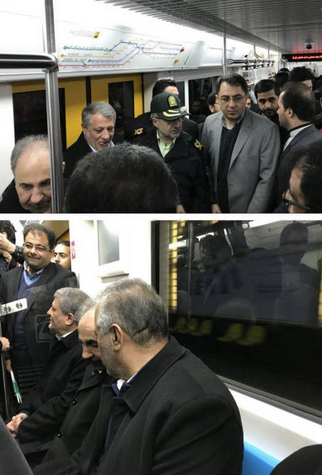 متروسواری شهردار و رییس شورای شهر تهران در روز ۲۲بهمن