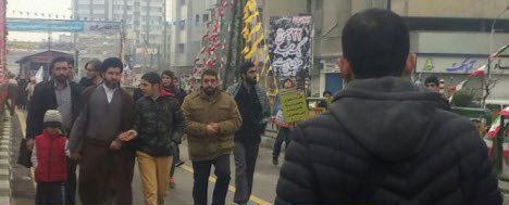 فرزند مقام معظم رهبری در مراسم راهپیمایی ۲۲ بهمن +عکس و فیلم