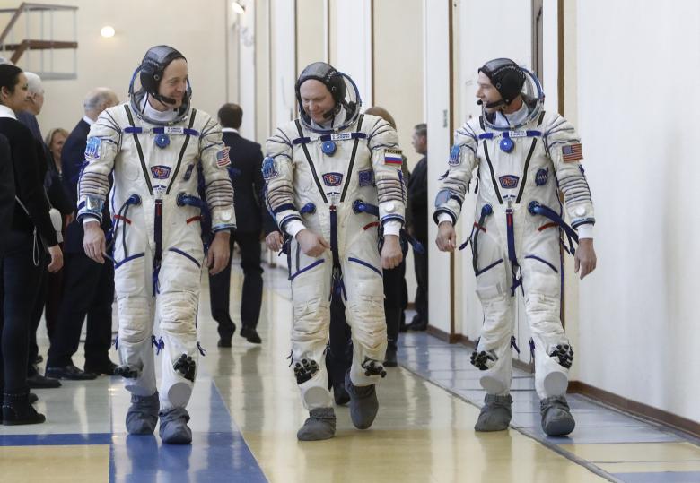 اعزام سه فضانورد به ایستگاه فضایی بین‌المللی +فیلم