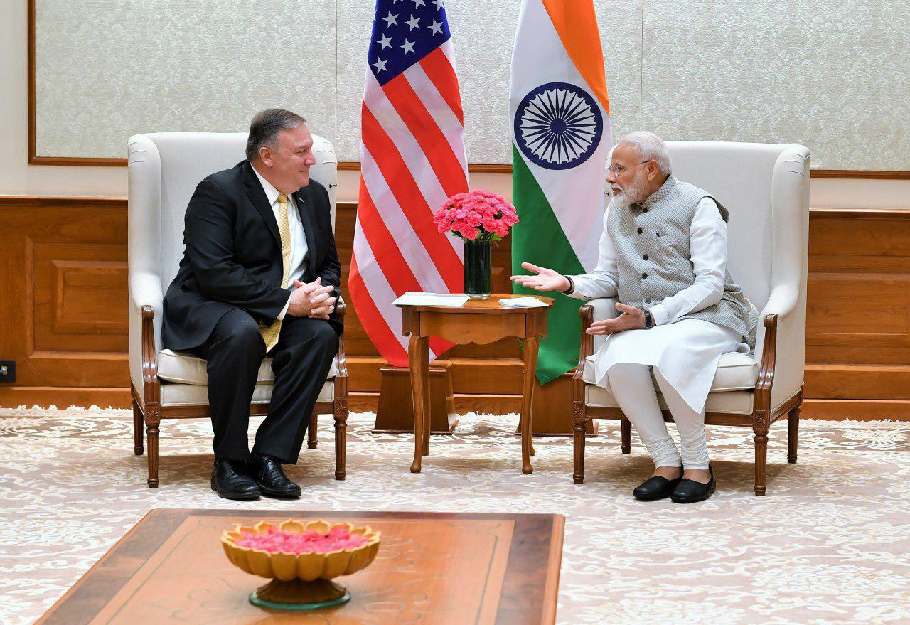 پامپئو با نخست‌وزیر هند دیدار کرد