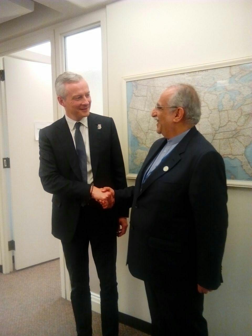 دیدار و مذاکره وزیر دارایی فرانسه با مسعود کرباسیان
