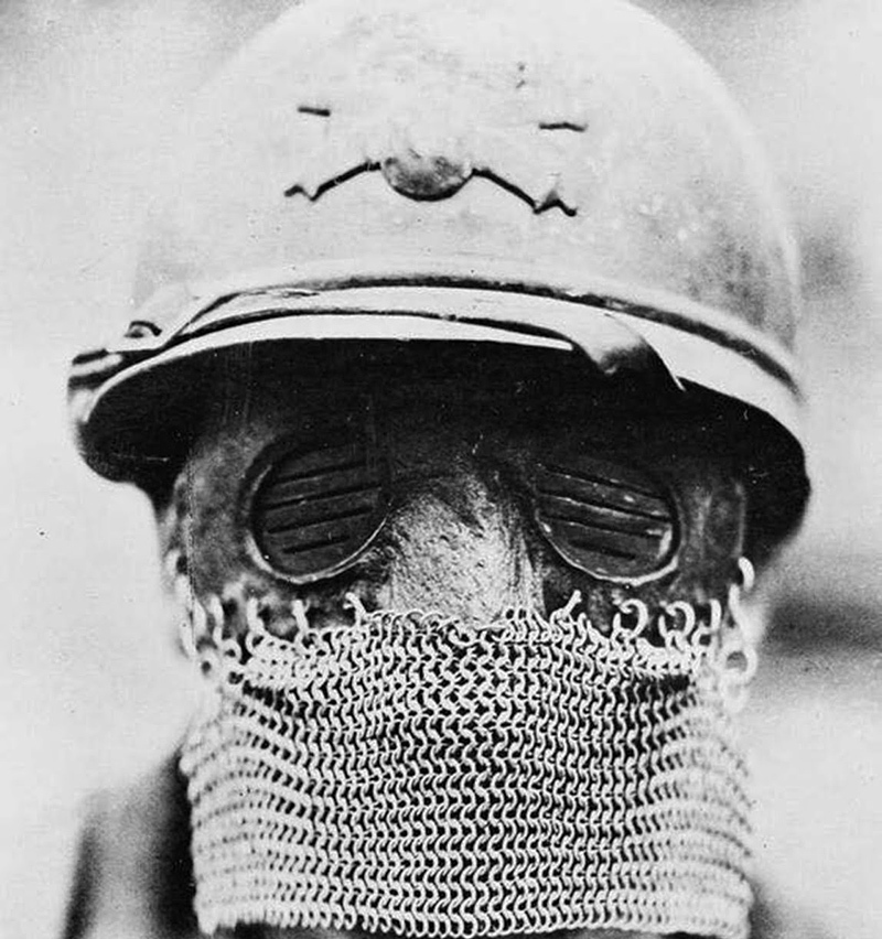 ماسک ضد موج انفجار در جنگ جهانی اول +عکس