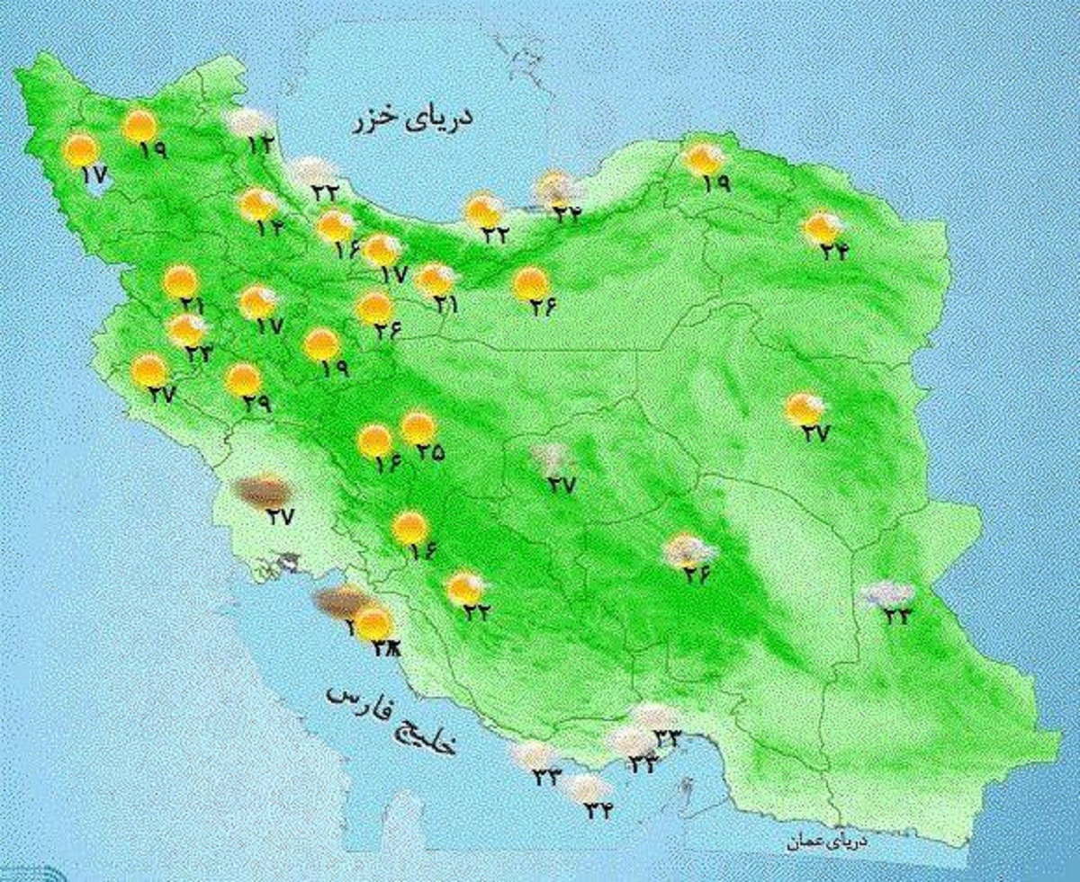 پیش بینی وزش باد در تهران
