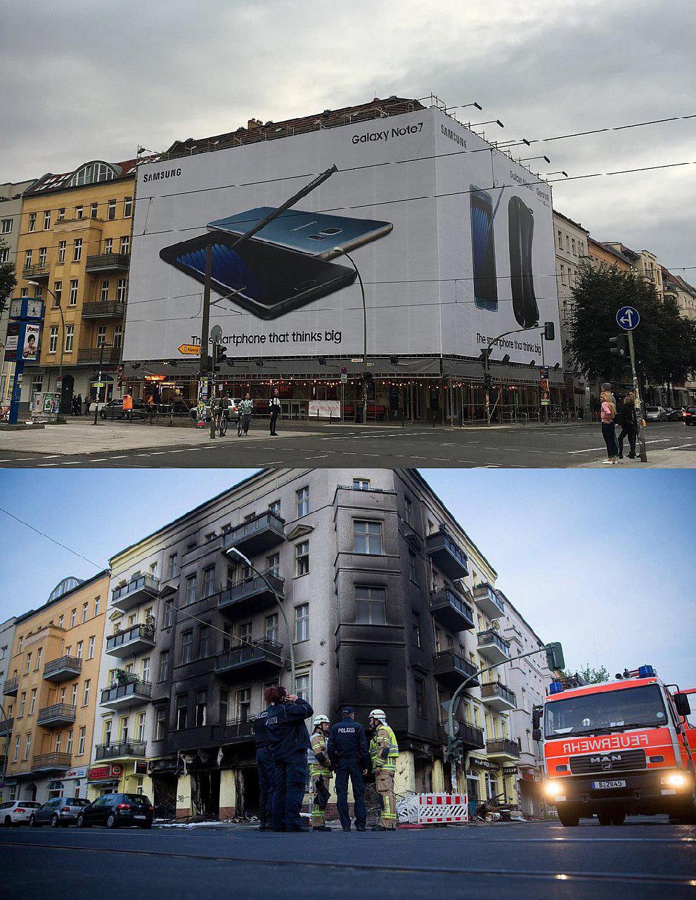 تبلیغ گلکسی نوت ۷ بر ساختمانی در برلین!+ تصویر