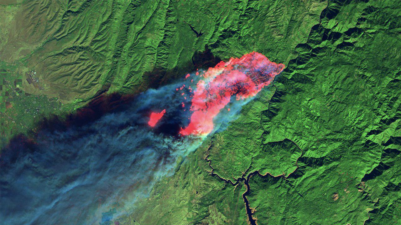 تصویر ماهواره‌ای زیبا از تخریب گسترده جنگل‌های آمریکا