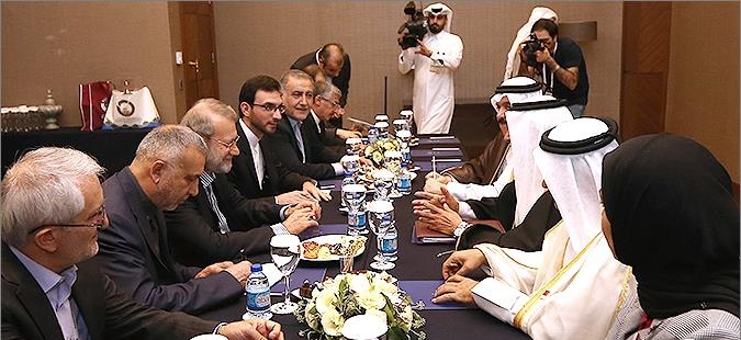 دیدار لاریجانی با رییس مجلس قطر