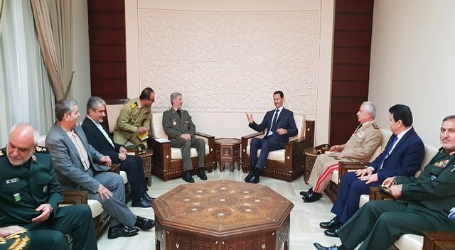 وزیر دفاع ایران با رئیس جمهور سوریه دیدارو گفت‌وگو کرد